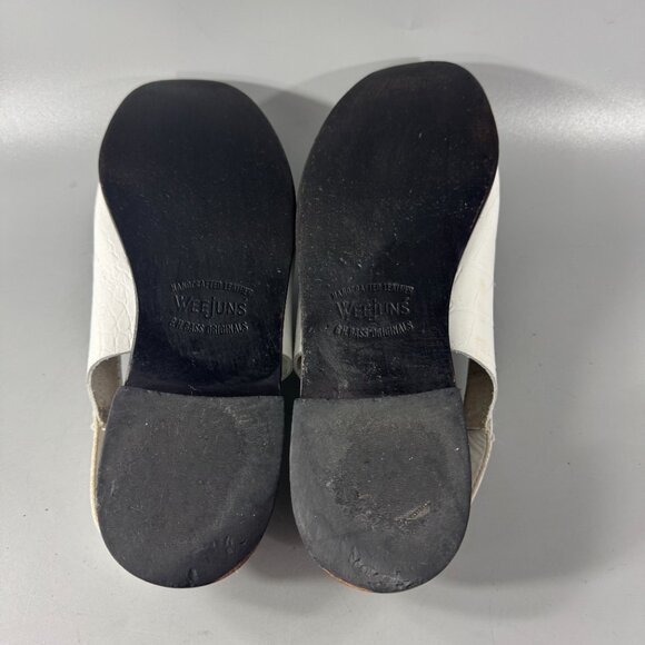 G.H. Bass & Co. Womens Whitney White Croco Emboss Loafers Shoes Size 10 M - Picture 9 of 14